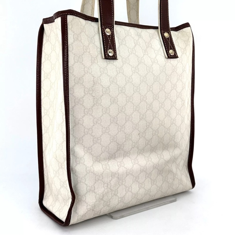 Gucci Beige and Dark Brown Tote